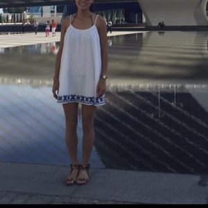 Madewell mini white embroidered beach dress